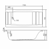 Купить Cersanit Virgo 170x75 Прямоугольная Акриловая Ванная S301-045 с ножками самая надежная S301045 в Киеве vannaja.kiev.ua