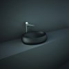 Купить черная раковина в ванную накладная овальная RAK Cloud CLOCT6000504A Настольная, матовый черный ширина 58 см в Киеве vannaja.kiev.ua