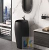 Купить черный матовый умывальник напольный Rak Ceramika CLOFS5001504A CLOUD 50x47 см в Киеве vannaja.kiev.ua