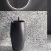 Купить черный матовый умывальник напольный Rak Ceramika CLOFS5001504A CLOUD 50x47 см в Киеве vannaja.kiev.ua