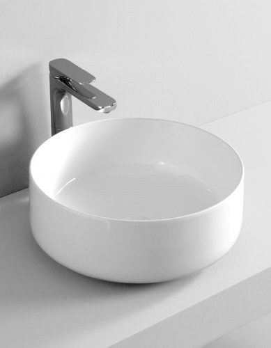 Купить Керамическая раковина 42 см Artceram Cognac white glossy COL001 01; 00 Накладной круглый умывальник COL0010100 в Киеве vannaja.kiev.ua