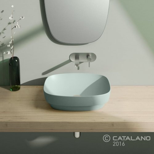 Купить Керамическая раковина 50 см Catalano Green Lux, зеленая (150AGRLXVS) в Киеве vannaja.kiev.ua