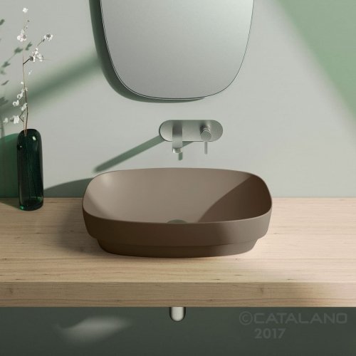 Купить Керамическая раковина 60 см Catalano Green Lux, коричневая (160AGRLXMS) в Киеве vannaja.kiev.ua