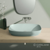 Купить Керамическая раковина 75 см Catalano Green Lux, зеленая (175AGRLXVS) в Киеве vannaja.kiev.ua