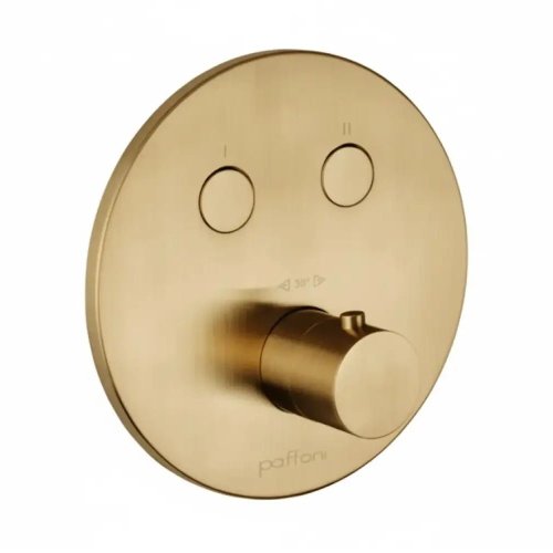 Термостат для душа Paffoni Compact box скрытого монтажа (2 функции), Brushed Honey Gold (CPT018HGSP) Купить Термостат для душа Paffoni Compact box скрытого монтажа (2 функции), Brushed Honey Gold (CPT018HGSP) в Киеве vannaja.kiev.ua