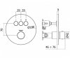 Купити Латунний CPT019BO Термостат для душу Paffoni Compact box прихованого монтажу 3 функції Bianco Opaco зовнішня частина Білий матовий в Києві vannaja.kiev.ua