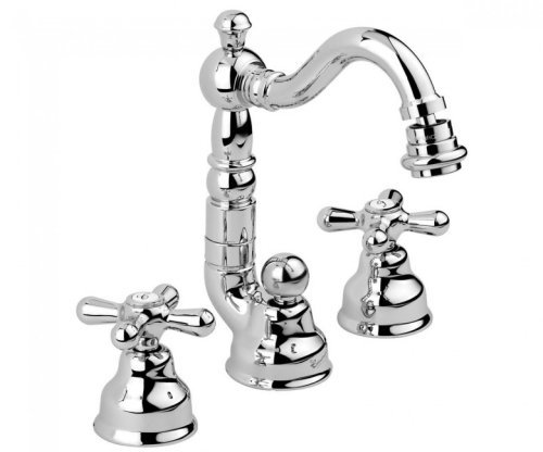 Купить под 3 отверстия смеситель для биде в хроме Emmevi Deco Old CR12644, донный клапан в Киеве vannaja.kiev.ua