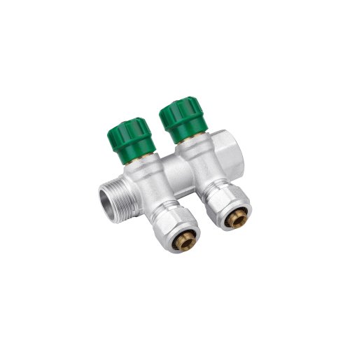 Коллектор Karro 3/4"x16 с перекрыванием на 2 выхода KR-17020 Купить Коллектор Karro 3/4"x16 с перекрыванием на 2 выхода KR-17020 в Киеве vannaja.kiev.ua