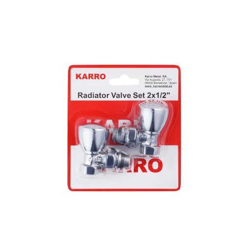 Комплект радиаторных угловых кранов верхние Karro 1/2" KR-319 хромированные Купить Комплект радиаторных угловых кранов верхние Karro 1/2" KR-319 хромированные в Киеве vannaja.kiev.ua