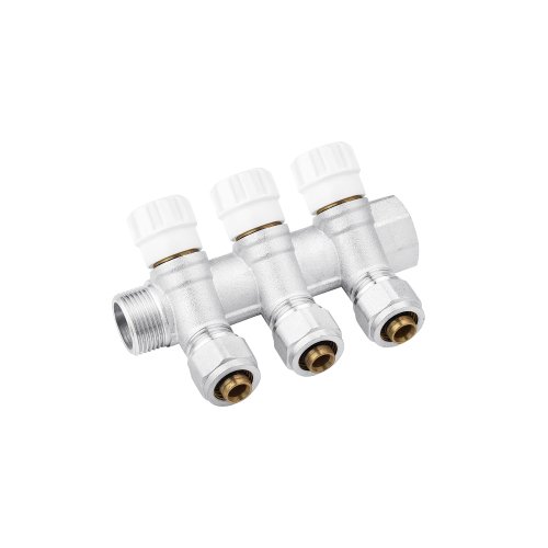 Коллектор Karro 3/4"x16 с перекрыванием на 3 выхода KR-17020 Купить Коллектор Karro 3/4"x16 с перекрыванием на 3 выхода KR-17020 в Киеве vannaja.kiev.ua