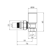 Комплект радиаторных угловых кранов верхние Karro 1/2" KR-32001 хромированные Купить Комплект радиаторных угловых кранов верхние Karro 1/2" KR-32001 хромированные в Киеве vannaja.kiev.ua