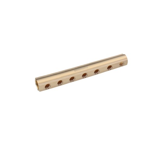 Коллектор балка Karro 1"x1/2" на 7 выходов, латунный. Купить Коллектор балка Karro 1"x1/2" на 7 выходов, латунный. в Киеве vannaja.kiev.ua