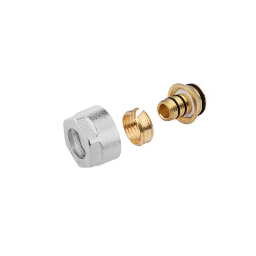 Евроконус металлопластиковый Karro 16х3/4" ВВ никелированный KR-1037 Купить Евроконус металлопластиковый Karro 16х3/4" ВВ никелированный KR-1037 в Киеве vannaja.kiev.ua