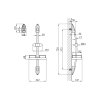Штанга для душа Kroner KRM-C750 с полкой Купить Штанга для душа Kroner KRM-C750 с полкой в Киеве vannaja.kiev.ua
