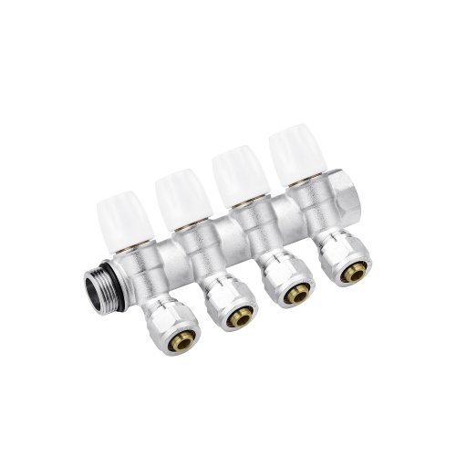 Коллектор Karro "Super" 3/4"x16 с перекрыванием на 4 выхода KR-17021 Купить Коллектор Karro "Super" 3/4"x16 с перекрыванием на 4 выхода KR-17021 в Киеве vannaja.kiev.ua