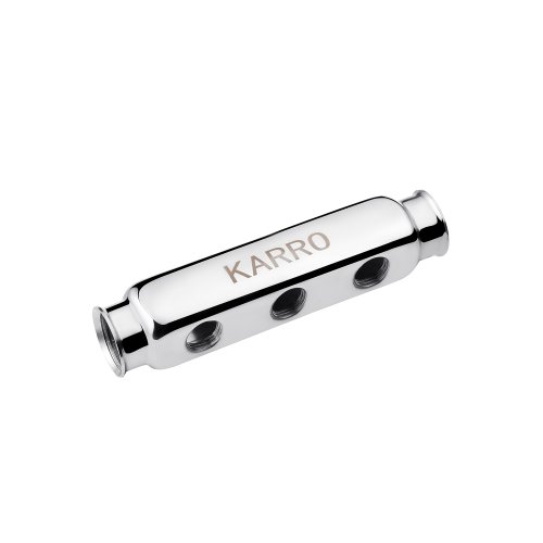 Коллектор Karro 1"х1/2" на 3 выхода KR-1003 нержавеющая сталь. Купить Коллектор Karro 1"х1/2" на 3 выхода KR-1003 нержавеющая сталь. в Киеве vannaja.kiev.ua