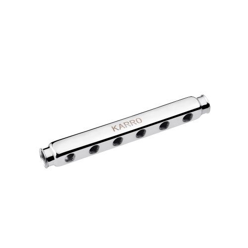 Купить Коллектор Karro 1"х1/2" на 6 выходов KR-1003 нержавеющая сталь. в Киеве vannaja.kiev.ua