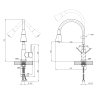 Купити Змішувач для кухні гнучкий чорний Kroner KRP Küche - C031BLK CV024338 в Києві vannaja.kiev.ua