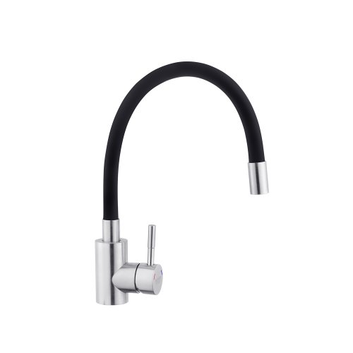 Смеситель для кухни с гибким изливом Kroner KRP Edelstahl Klassisch - ESG035BLK Купить Смеситель для кухни с гибким изливом Kroner KRP Edelstahl Klassisch - ESG035BLK в Киеве vannaja.kiev.ua
