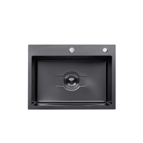 Купити Кухонна мийка чорна металева Kroner KRP Derby - 6050HM PVD CV027242 в Києві vannaja.kiev.ua