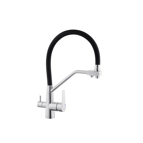 Смеситель для кухни с подключением к фильтру Kroner KRP Edelstahl Klassisch - ESG03817BLK Купить Смеситель для кухни с подключением к фильтру Kroner KRP Edelstahl Klassisch - ESG03817BLK в Киеве vannaja.kiev.ua