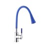 Купить гибкий смеситель для кухни Kroner KRM Kuche C132BLE цвет синий CV033131 в Киеве vannaja.kiev.ua