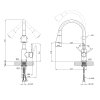 Купить гибкий смеситель для кухни Kroner KRM Kuche C132BLE цвет синий CV033131 в Киеве vannaja.kiev.ua
