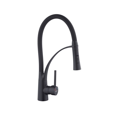 Купити кран на кухню з душем Змішувач для кухні Kroner KRP Ersel - SCH03393BLK CV033799 в Києві vannaja.kiev.ua