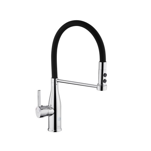 Купити Змішувач для кухні Kroner KRP Ersel - C03111BLK Хром - Чорний CV033804 в Києві vannaja.kiev.ua