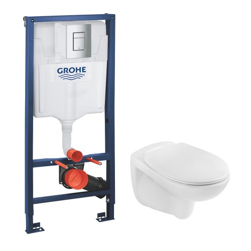 Комплект 4 в 1: Установка Grohe Rapid SL 3 в 1 38772001 + Унитаз безободочный Kroner A534UF Rimless с сиденьем Slim Duroplast / Soft-close / Quick relase (38772A534UF) Купить Комплект 4 в 1: Установка Grohe Rapid SL 3 в 1 38772001 + Унитаз безободочный Kroner A534UF Rimless с сиденьем Slim Duroplast / Soft-close / Quick relase (38772A534UF) в Киеве vannaja.kiev.ua
