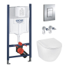 Комплект 4 в 1: Установка GROHE Rapid SL 3 в 1 3884966Q + Унитаз безободочный Kroner Harz WHI523632 RIMLESS с сиденьем Slim Duroplast / Soft-close / Quick relase KH523632WHIR (388496 Купить Комплект 4 в 1: Установка GROHE Rapid SL 3 в 1 3884966Q + Унитаз безободочный Kroner Harz WHI523632 RIMLESS с сиденьем Slim Duroplast / Soft-close / Quick relase KH523632WHIR (388496 в Киеве vannaja.kiev.ua