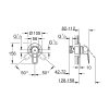 Купити Змішувач прихованого монтажу Grohe BauLoop New 29042001 вбудований кран, хром внутрішня частина в комплекті в Києві vannaja.kiev.ua