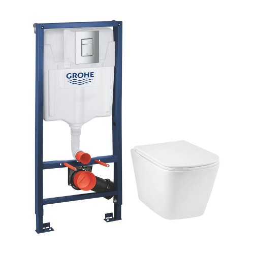 Комплект 4 в 1: Инсталляция Grohe Rapid SL 3 в 1 38772001 + Унитаз подвесной безободковый Kroner Eifel WHI493436 TORNADO с сиденьем Купить Комплект 4 в 1: Инсталляция Grohe Rapid SL 3 в 1 38772001 + Унитаз подвесной безободковый Kroner Eifel WHI493436 TORNADO с сиденьем в Киеве vannaja.kiev.ua