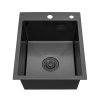 Купить Кухонная мойка Kroner KRP PVD Schwarze - 4050HM (3,0/1,0 мм) в Киеве vannaja.kiev.ua