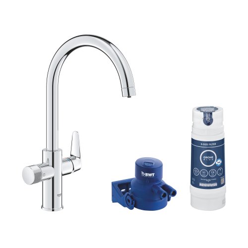 Смеситель для кухни Grohe Blue Pure StartCurve 30592000 с фильтром Blue S-Size 40404001 и головкой 64508001 (30594040) Купить Смеситель для кухни Grohe Blue Pure StartCurve 30592000 с фильтром Blue S-Size 40404001 и головкой 64508001 (30594040) в Киеве vannaja.kiev.ua