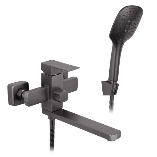 Купити Змішувач для ванни Kroner KRP Edelstahl Kubus - PVD070 Графіт матовий CV035908 в Києві vannaja.kiev.ua