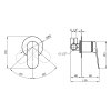 Купити Змішувач прихованого монтажу для душу Kroner Element 211433-0101 CV035972 в Києві vannaja.kiev.ua
