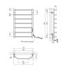 Купити Сушарка для рушників електрична Kroner KRP Diva ER800x500-7 CV036325 в Києві vannaja.kiev.ua