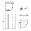 Купити Душова кабіна з мілким піддоном 90x90 см Kroner KRP Vog - C.F.С. CV036768 в Києві vannaja.kiev.ua
