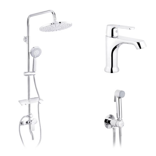 Купити Набор 3 в 1 душова система Kroner Armada-C064K + змішувач Armada-C010 + змішувач Bidet-C082 в Києві vannaja.kiev.ua
