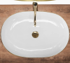 Умивальник (раковина) REA CLEO 61 WHITE GOLD EDGE накладний білий Купити Умивальник (раковина) REA CLEO 61 WHITE GOLD EDGE накладний білий в Києві vannaja.kiev.ua