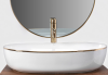 Умивальник (раковина) REA CLEO 61 WHITE GOLD EDGE накладний білий Купити Умивальник (раковина) REA CLEO 61 WHITE GOLD EDGE накладний білий в Києві vannaja.kiev.ua