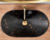 Купить Умывальник (раковина) REA ROYAL 60 MARBLE BLACK MATT накладной черный в Киеве vannaja.kiev.ua