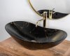 Купить Умывальник (раковина) REA ROYAL 60 MARBLE BLACK MATT накладной черный в Киеве vannaja.kiev.ua