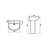 Devit 1010121 Раковина 60 см для пьедестала 0010121 Fresh Италия Купить Devit 1010121 Раковина 60 см для пьедестала 0010121 Fresh Италия в Киеве vannaja.kiev.ua
