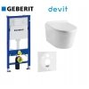 Купити Разом унітаз і інсталяція 3220147 + 458.103.00.1 Geberit Project 2.0 Clean Pro Унітаз підвісний кришка softclose в Києві vannaja.kiev.ua