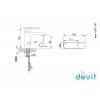 Купити Devit 43111141W Iven 43111141 Змішувач для Раковини Колір Хром / Білий в Києві vannaja.kiev.ua