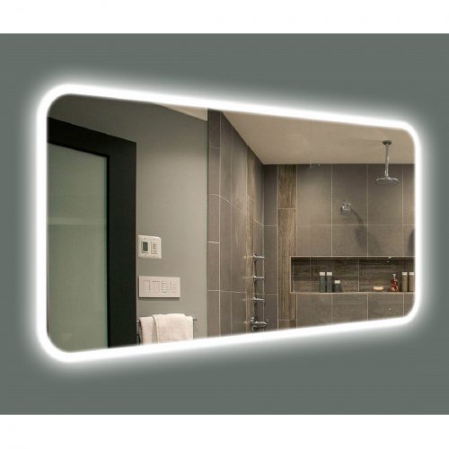 Купить зеркало с подсветкой led полукруглое с подогревом DevIT 5257100 Acqua 100х70 см тачсенсор в Киеве vannaja.kiev.ua