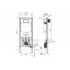 Купить Devit 90.210 Инсталляция подвесного унитаза Комплект 4 в 1 Кнопка Хром в Киеве vannaja.kiev.ua