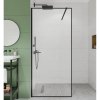 Купити чорний мат Devit DS90200B Style Walk-In 900x2000 Душове огородження з верхнім тримачем скла в Києві vannaja.kiev.ua